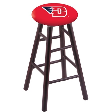 Holland Bar Stool Co Maple Counter Stool, Dark Cherry Finish, University of Dayton Seat RC24MSDC